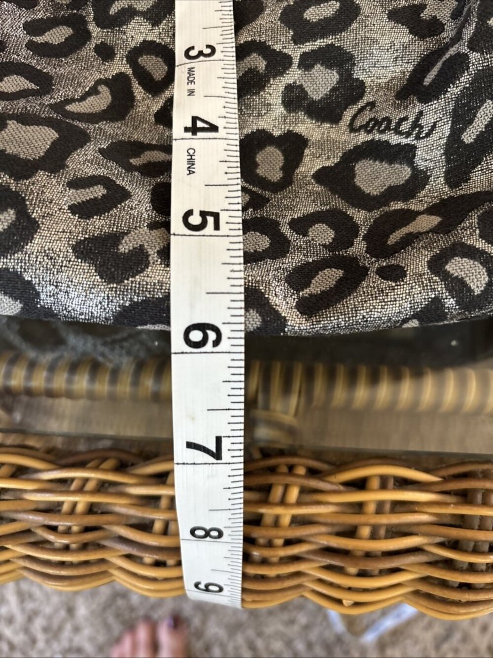 Coach Silver And Black Leapord Print Metallic Shoulder Bag Y2K Vibes - Picture 7 of 12